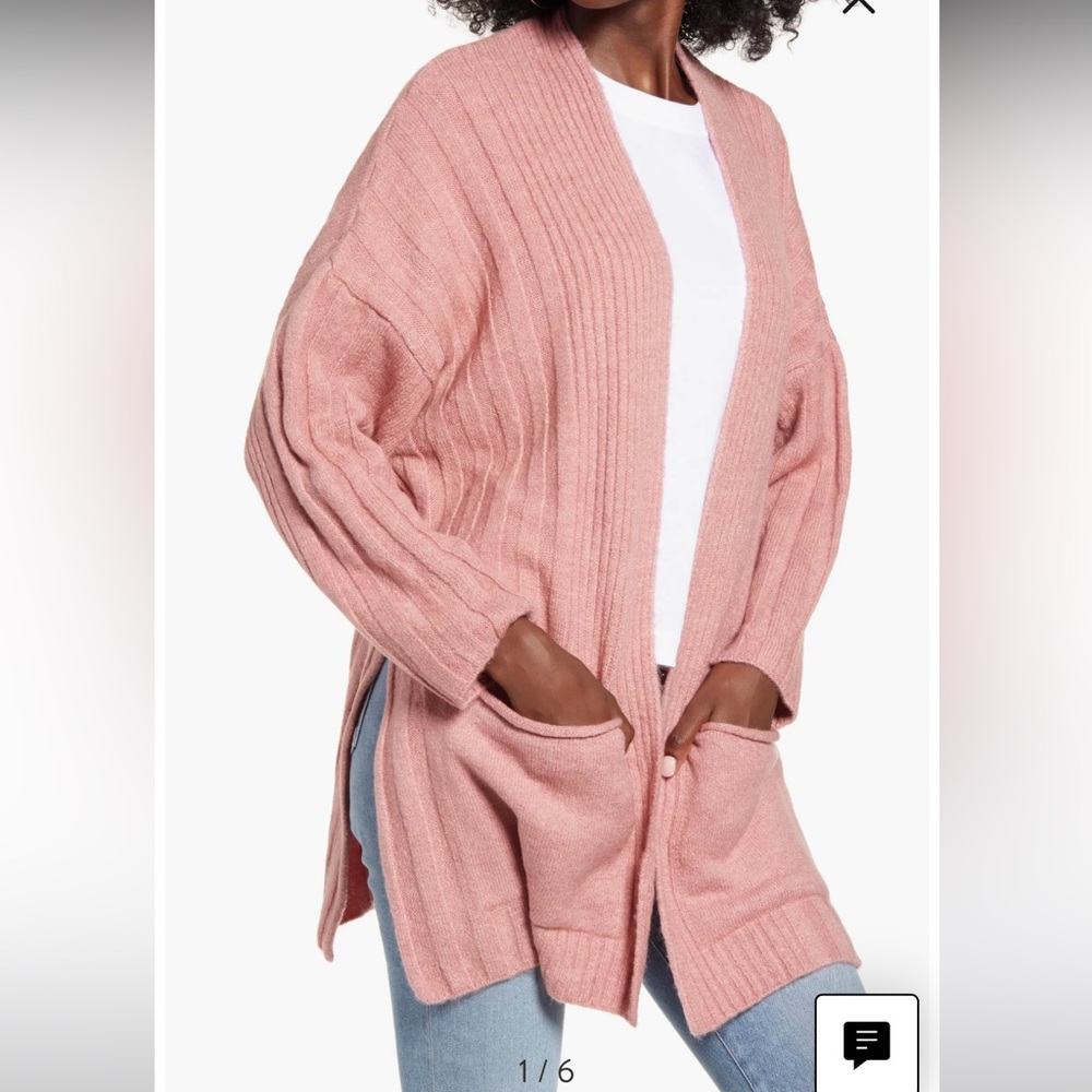 Oversized Pink Topshop Cardigan